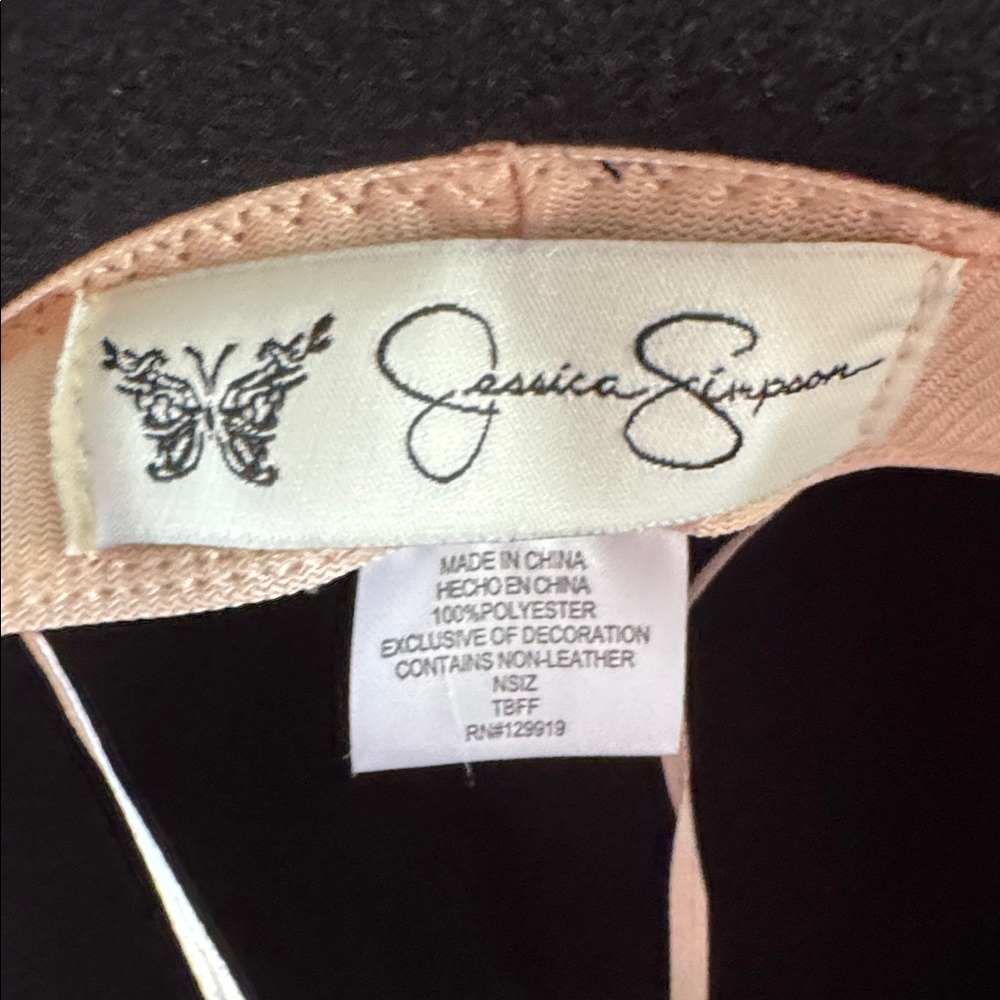 Jessica Simpson Black Cowgirl hat with gold and rhinestones - Picture 5 of 6